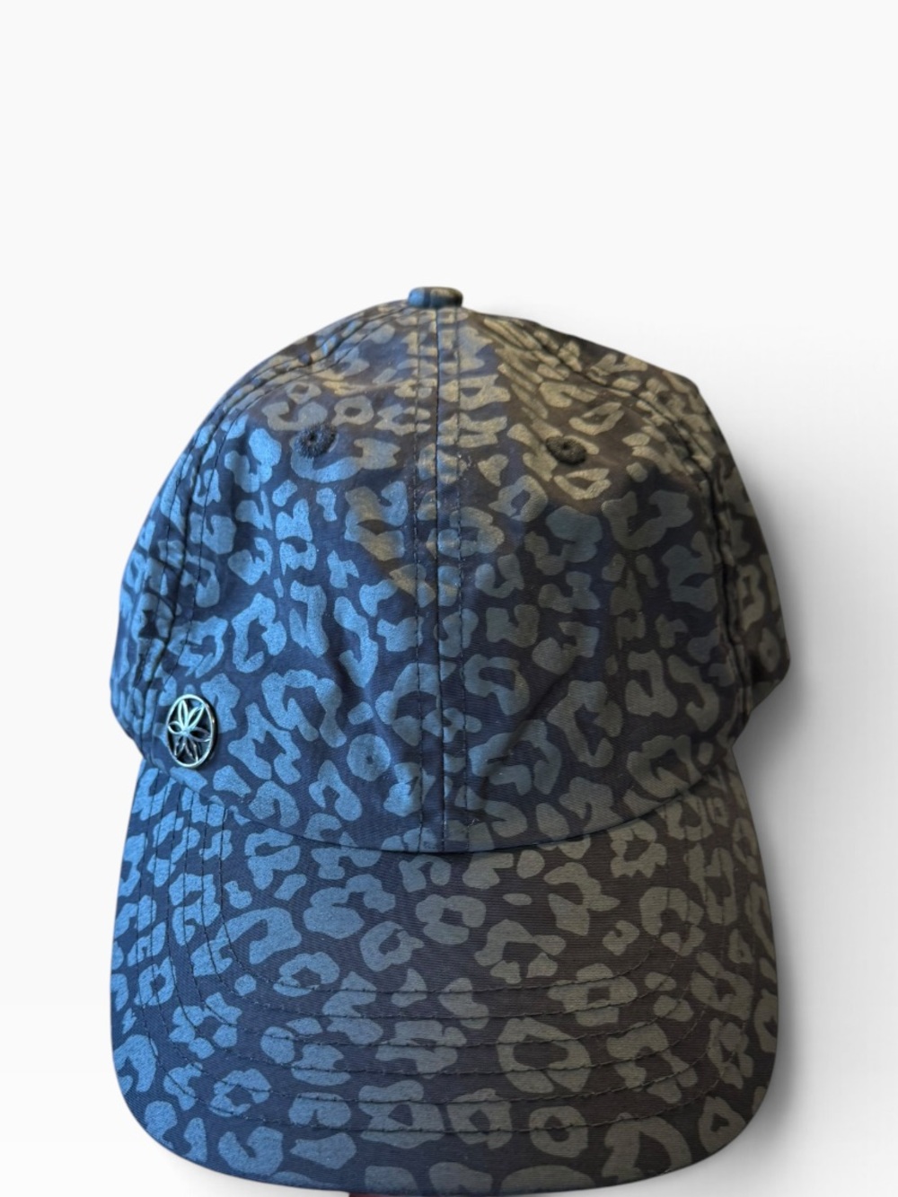Gaiam Black & Gray Leopard Adjustable Baseball Cap/Hat